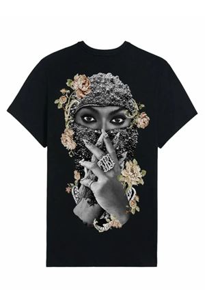 Black cotton Marble Mask T-shirt IH NOM UH NIT | NUW24228009